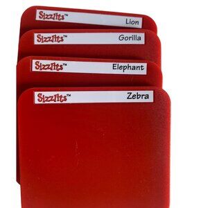 Sizzix Sizzlits Zoo Die Set Animals Lion Gorilla Elephant Zebra Crafting Embossi